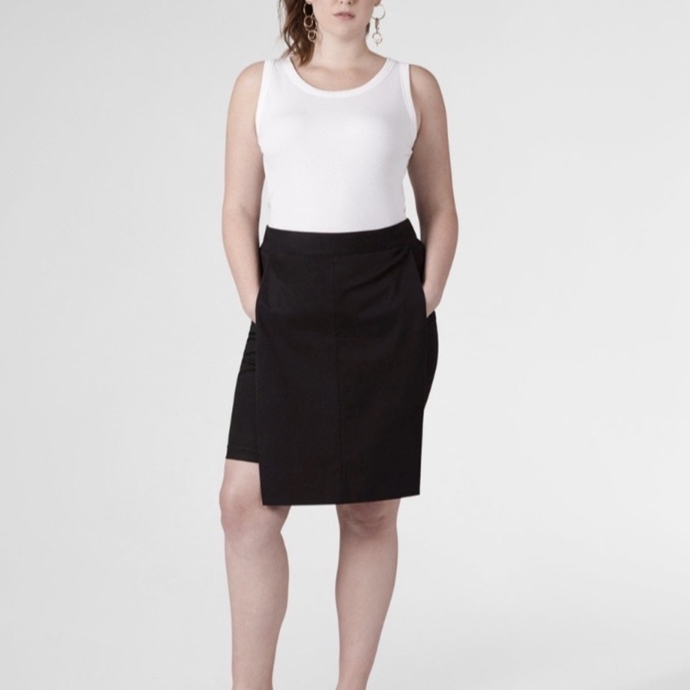 Universal Standard Ahr black apron skirt w pockets